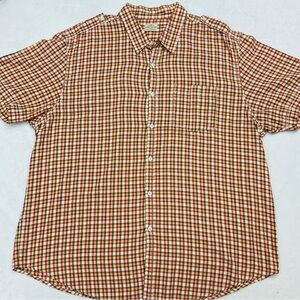 TOMMY BAHAMA Men's XXL Multicolor Plaid Cotton Short Sleeve Button Down Shirt